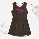 Custom Brown Pink Cheerleader Dress