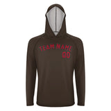 Custom Brown Red UV-Hoodie