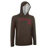 Custom Brown Red UV-Hoodie