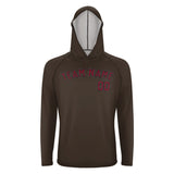 Custom Brown Crimson Red UV-Hoodie