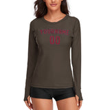 Custom Brown Crimson Red Women's Long-Sleeve Shirt