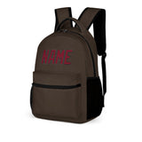 Custom Brown Crimson Red Kids Backpack