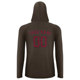 Custom Brown Crimson Red UV-Hoodie