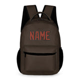 Custom Brown Coral Red Kids Backpack