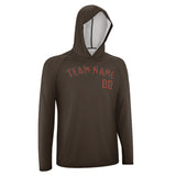 Custom Brown Coral Red UV-Hoodie