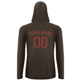 Custom Brown Coral Red UV-Hoodie