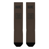 Custom Brown Black Knee-High Sock