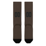 Custom Brown Black Knee-High Sock