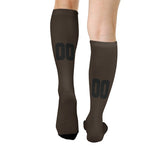 Custom Brown Black Knee-High Sock
