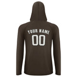 Custom Brown White UV-Hoodie
