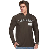 Custom Brown White UV-Hoodie