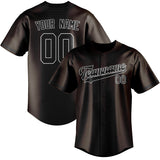 Custom Brown & Black Colors Design Sports Baseball Jersey