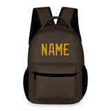 Custom Brown Yellow Kids Backpack