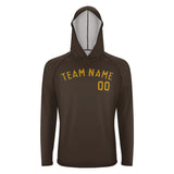Custom Brown Yellow UV-Hoodie