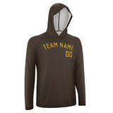 Custom Brown Yellow UV-Hoodie