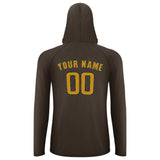 Custom Brown Yellow UV-Hoodie