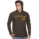 Custom Brown Yellow UV-Hoodie