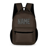 Custom Brown Dark Grey Kids Backpack