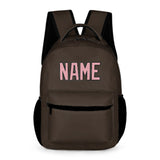 Custom Brown Light Pink Kids Backpack