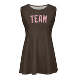 Custom Brown Light Pink Cheerleader Dress