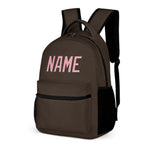 Custom Brown Light Pink Kids Backpack