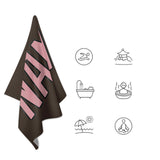 Custom Brown Light Pink Beach Towel