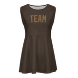 Custom Brown Khaki Cheerleader Dress