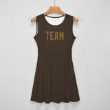 Custom Brown Khaki Cheerleader Dress