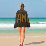 Custom Brown Khaki Beach Towel