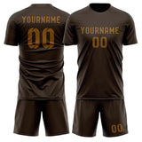 Custom Brown Khaki Soccer Jersey
