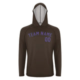Custom Brown Light Purple UV-Hoodie