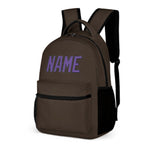 Custom Brown Light Purple Kids Backpack
