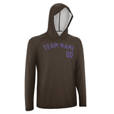 Custom Brown Light Purple UV-Hoodie