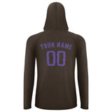 Custom Brown Light Purple UV-Hoodie