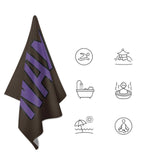 Custom Brown Light Purple Beach Towel