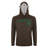 Custom Brown Emerald Green UV-Hoodie