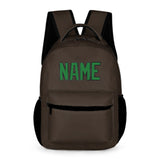 Custom Brown Emerald Green Kids Backpack