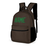 Custom Brown Emerald Green Kids Backpack