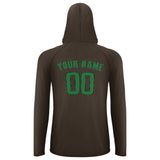 Custom Brown Emerald Green UV-Hoodie