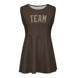 Custom Brown Light Khaki Cheerleader Dress