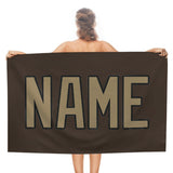 Custom Brown Light Khaki Beach Towel