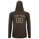 Custom Brown Light Khaki UV-Hoodie