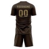 Custom Brown Light Khaki Soccer Jersey