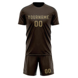 Custom Brown Light Khaki Soccer Jersey