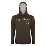 Custom Brown Light Yellow UV-Hoodie