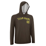 Custom Brown Light Yellow UV-Hoodie
