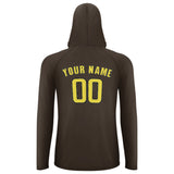 Custom Brown Light Yellow UV-Hoodie
