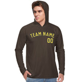 Custom Brown Light Yellow UV-Hoodie
