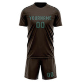 Custom Brown Blue Green Soccer Jersey