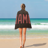 Custom Brown Copper Rose Beach Towel